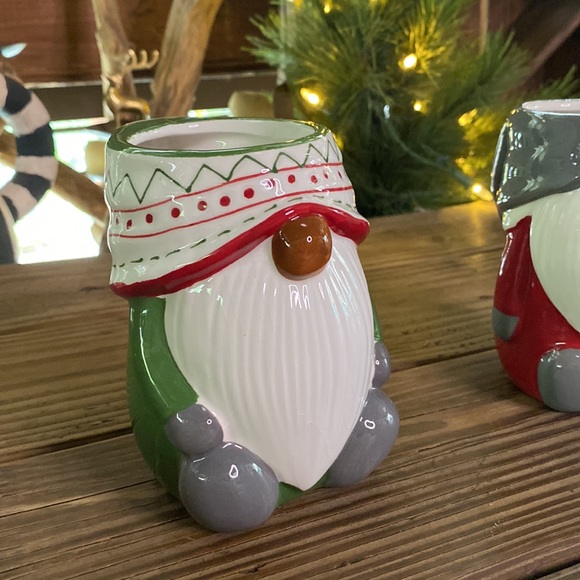 Pottery Barn Cute and Whimsical Gnome Shaped Ceramic Mugs - Set of 3 - Picture 3 of 16